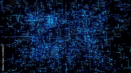 Wallpaper Mural Virtual Space Grid Matrix 2 -Blue  -Motion Graphic -10sec Seamless Loop -4K UHD 3840-2160 Torontodigital.ca