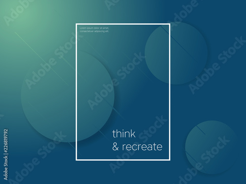 Blue Geometric Vector Background - Circles and Lines Composition - EPS10 Illustration
