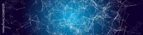 Neural network concept. Connected cells with links. High technology process. Abstract Vector Background