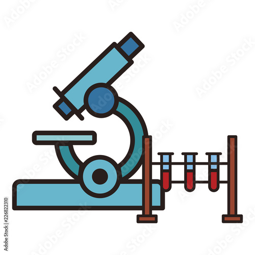 Microscope and blood tubs