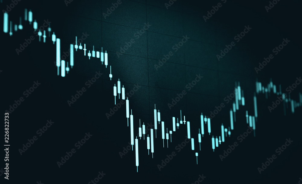 candlestick chart with black background candlestick chart with black background
