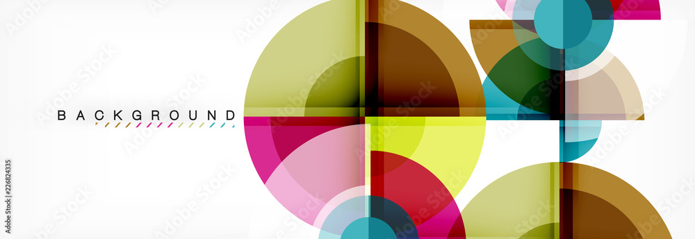 Abstract background bright circles geometric design Abstract background bright circles geometric design