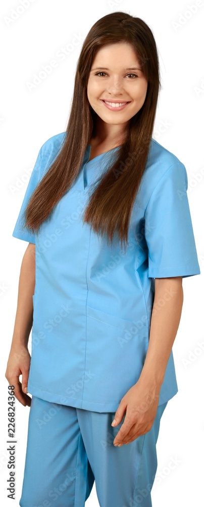 Young Nurse Smiling - Isolated
