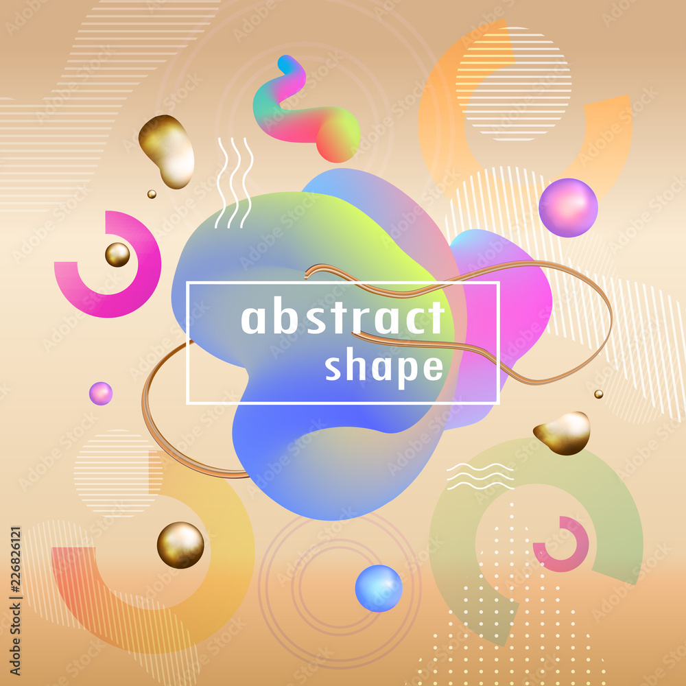 Fototapeta premium Geometric background. Fluid shapes composition. Vector illustration