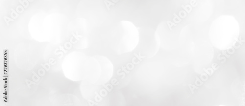 Brilliant white background with circles of different sizes. Template for New Year's postcard.
