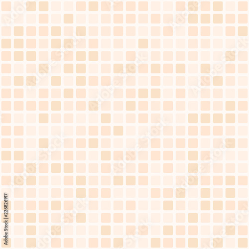 Peach rounded square pattern. Seamless vector background