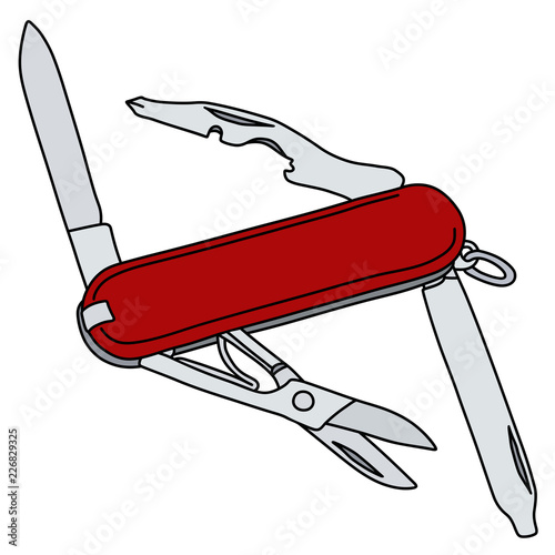 The red swiss army pocket knife