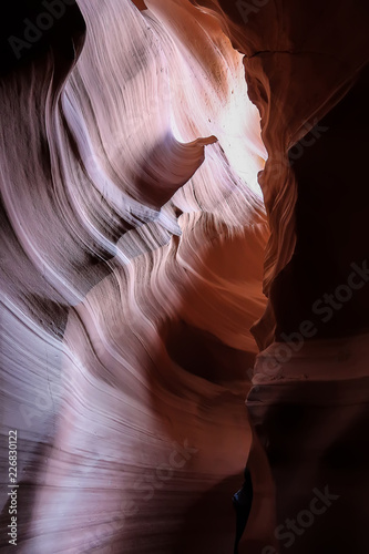 Beautiful of sandstone formations in upper Antelope Canyon, Page, Arizona