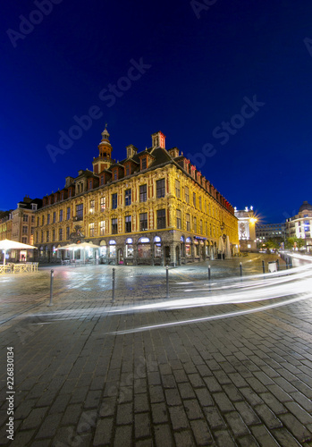 Famous and beautiful historical building "vieille bourse " in Lille