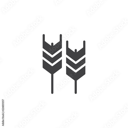 Wheat ear vector icon. filled flat sign for mobile concept and web design. Agriculture simple solid icon. Symbol, logo illustration. Pixel perfect vector graphics