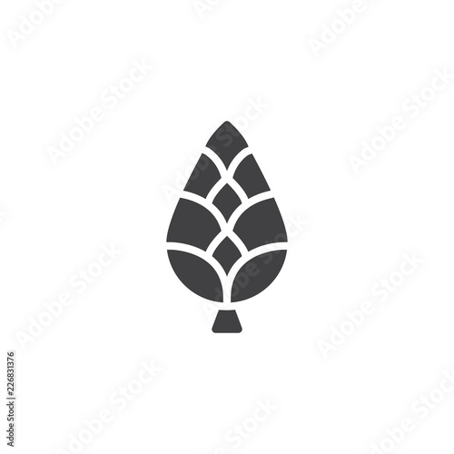 Fir cone vector icon. filled flat sign for mobile concept and web design. Tree cone simple solid icon. Symbol, logo illustration. Pixel perfect vector graphics