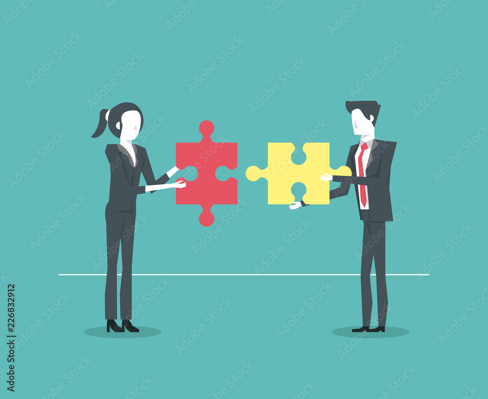 Business partners cartoon