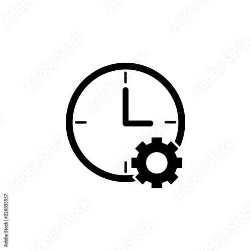 Clock, gear icon. Element of training, seminar. Premium quality graphic design icon. Signs and symbols collection icon for websites, web design, mobile app