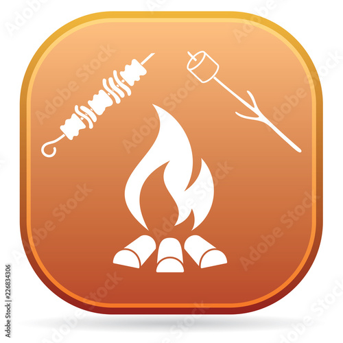 Brazier, zephyr and kebab icon