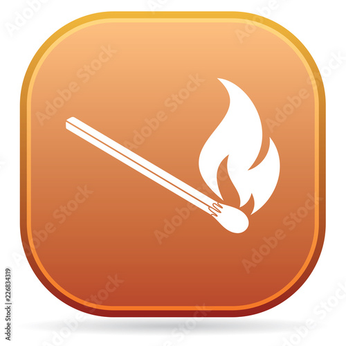 Match fire icon vector