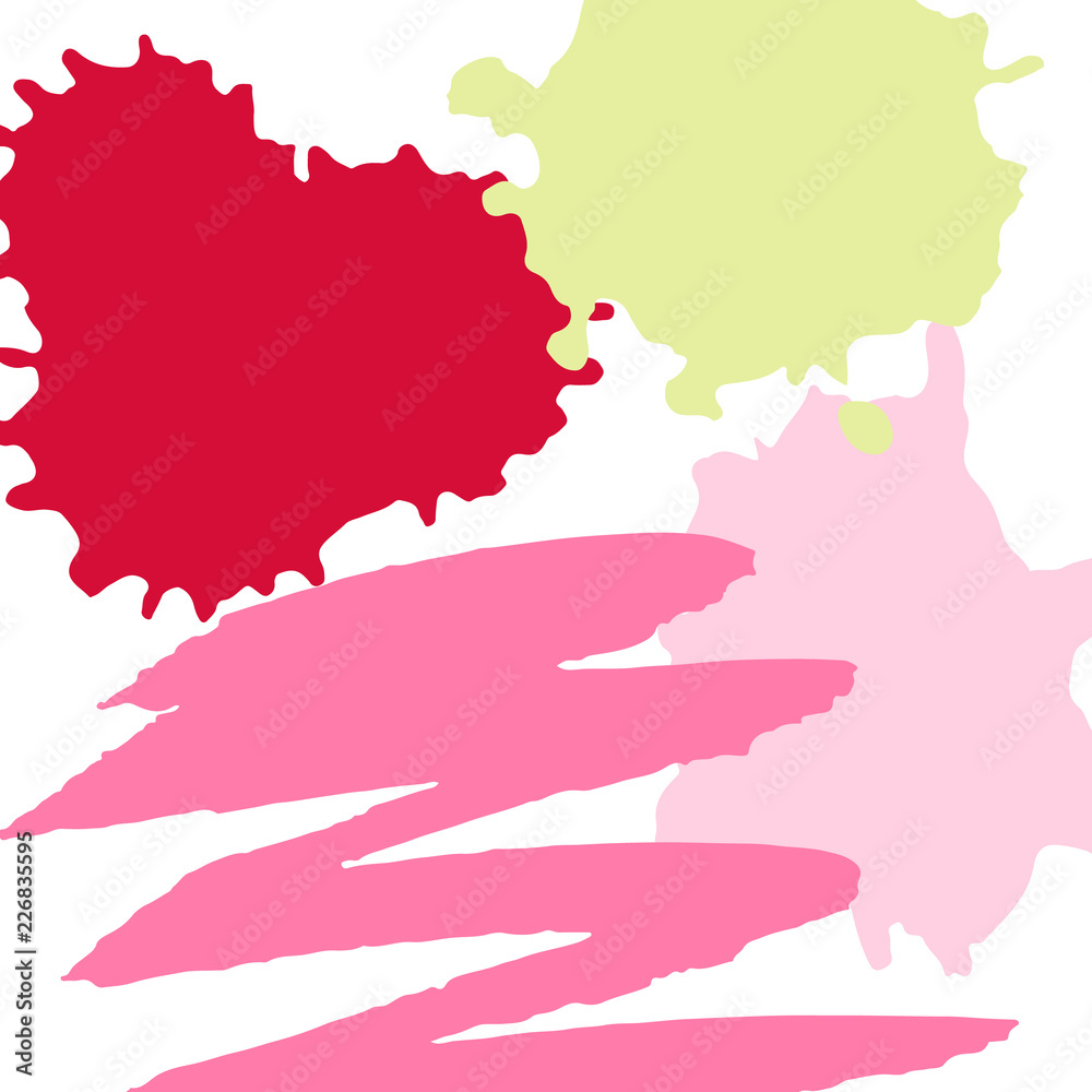 illustration. Background of multi-colored blots of ink
