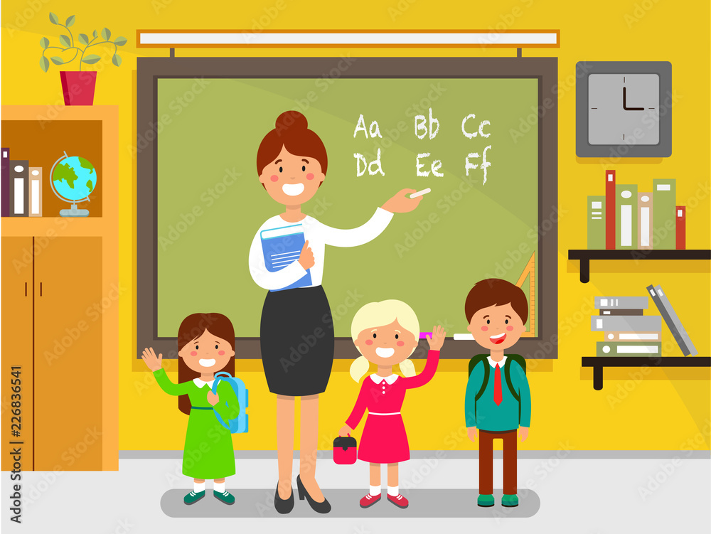 English Lesson in School. English Lesson in School.