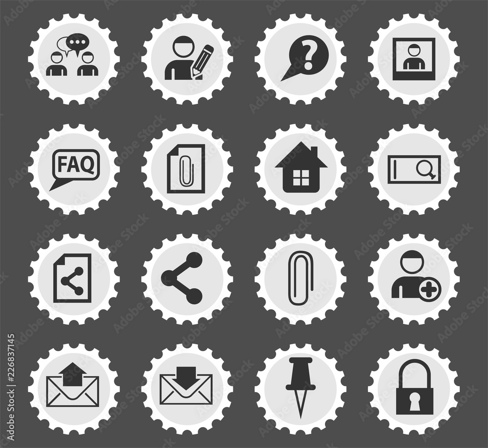 forum interface icon set forum interface icon set
