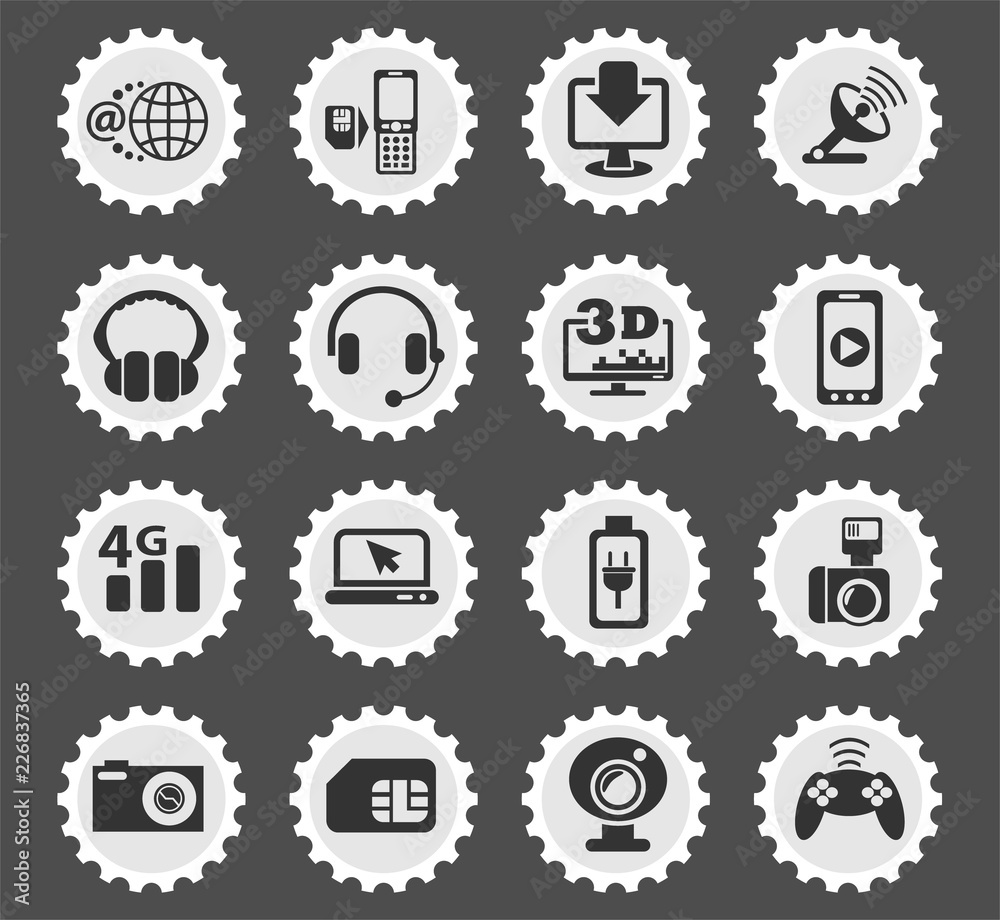 Obraz premium hi tech icon set