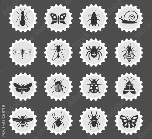 insects icon set