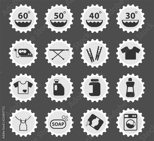 laundry icon set