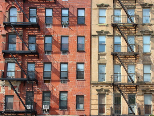 Fire Escape Stairs Outside Building New York