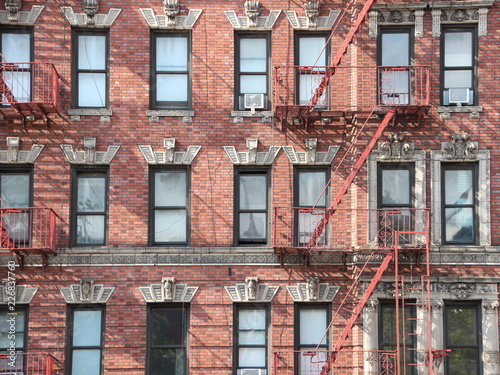 Fire Escape Stairs Outside Building New York