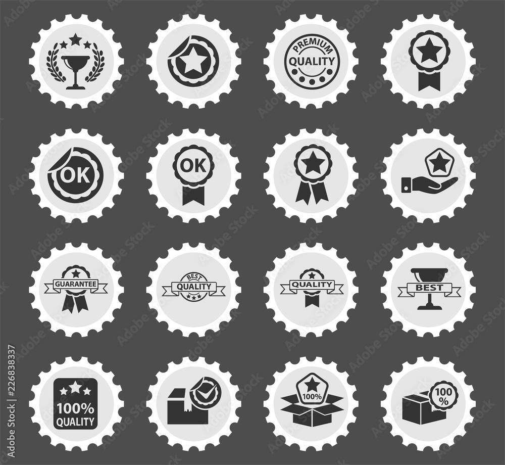 quality icon set quality icon set