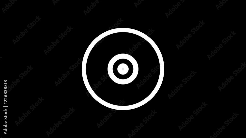 Animation circles black and white Animation circles black and white