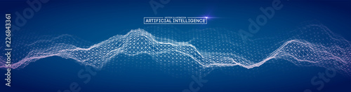 Artificial intelligence automation technology background. Augmented reality vector design. Vector Eps 10