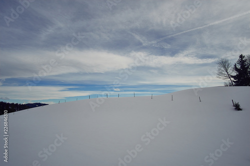 Winter snow covered mountain peaks in Europe. Great place for winter sports © Matthias