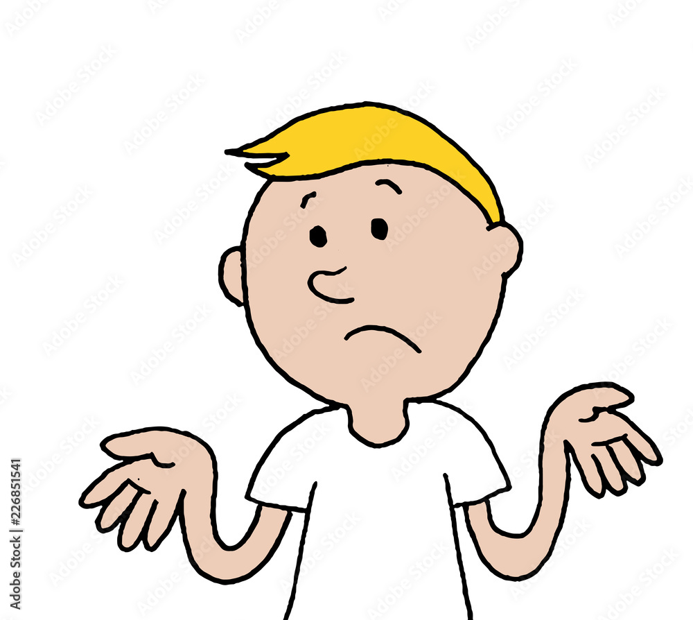 Little boy making a gesture of not knowing or not understanding Little boy making a gesture of not knowing or not understanding