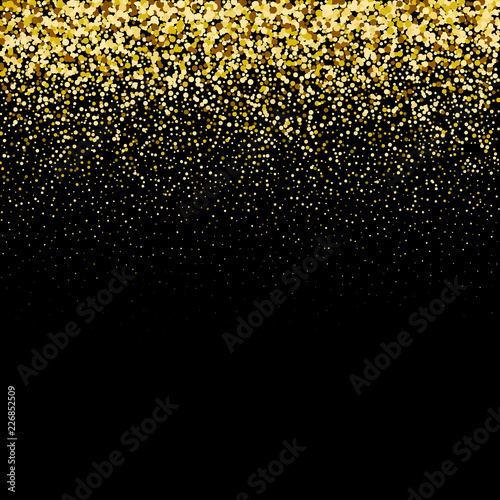 Vector luxury black background with gold sparklers Gold glitter