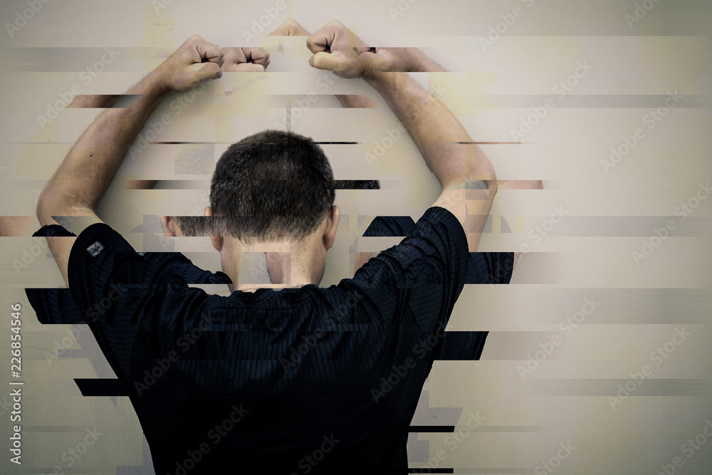 Portrait of a one sad man