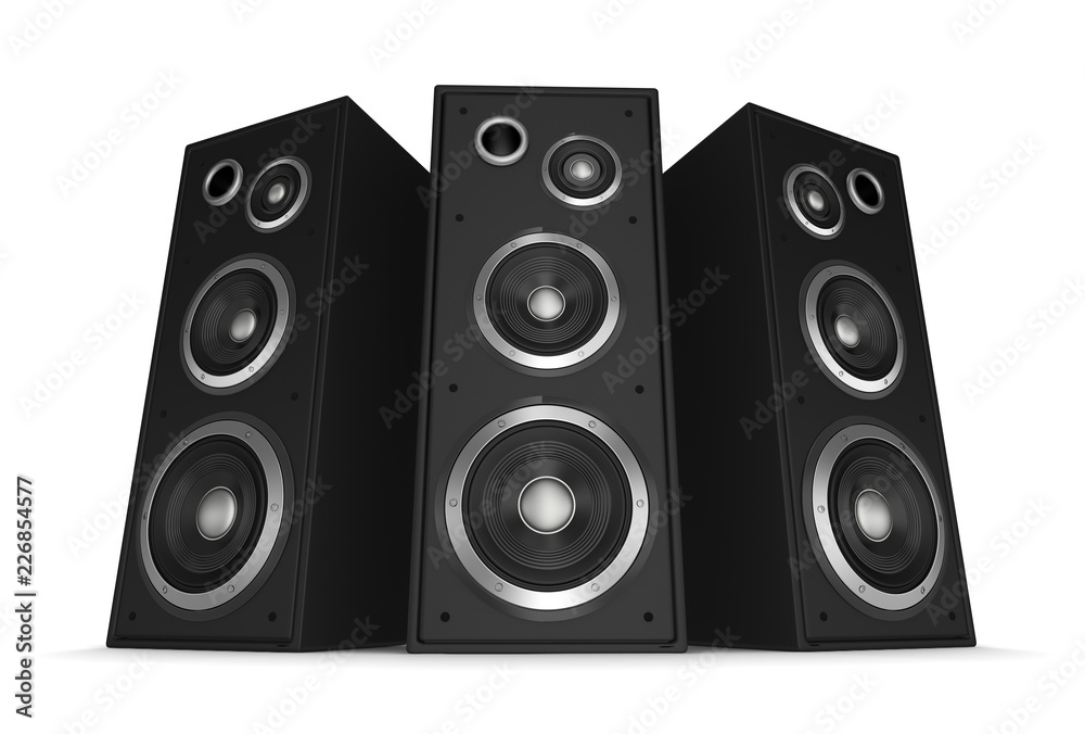 speaker concept 3d illustration