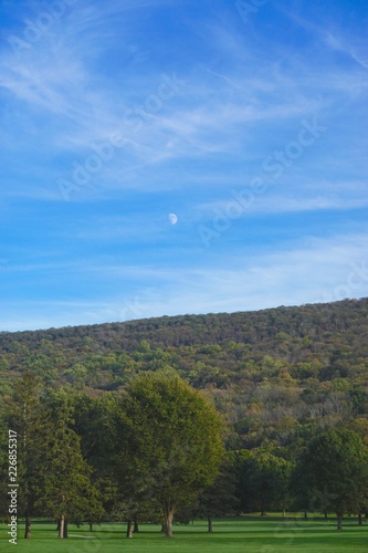 The historic golf course at the Shawnee Inn, Shawnee on Delaware, in the Pocono Mountains of Pennsylvania, USA.