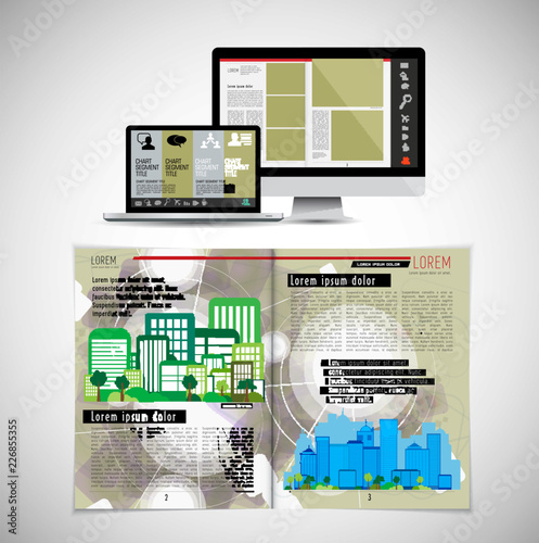 Template vector design ready for use for brochure, annual report or magazine