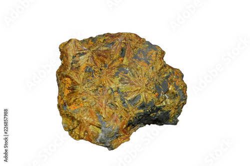 mineral orpiment isolated sample
