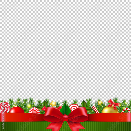 Xmas Garland Transparent Background