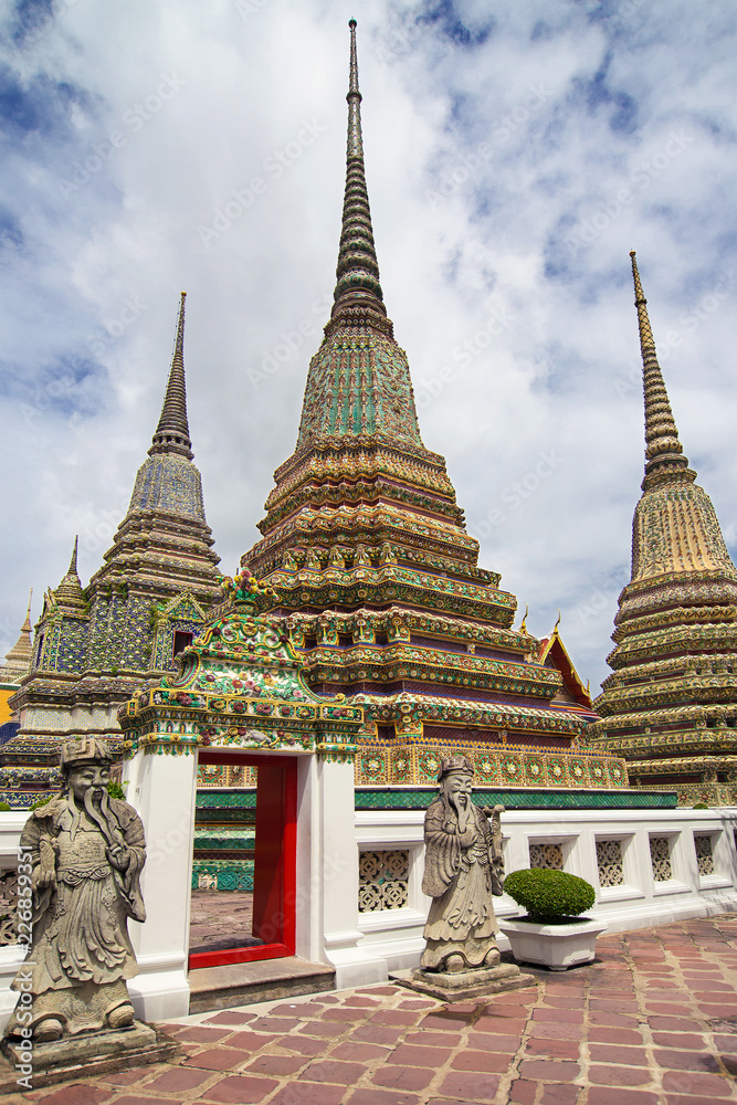 Chedis of the Four Kings at Wat Pho in Bangkok