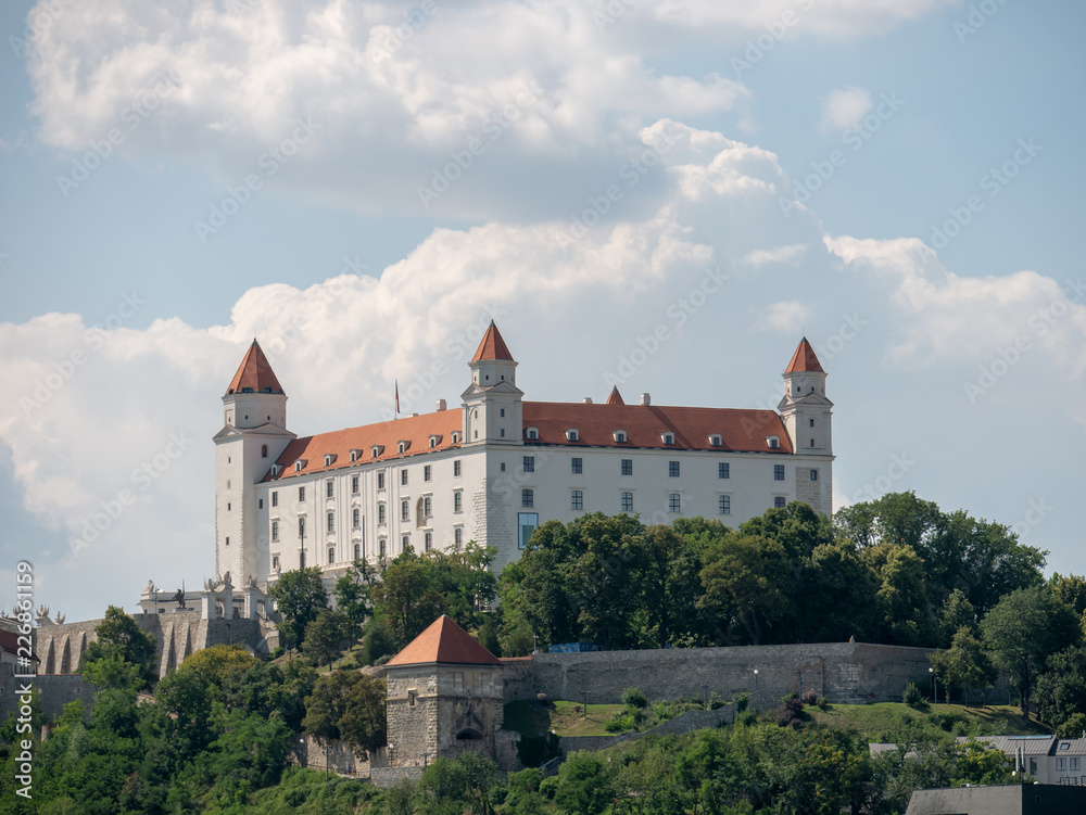 Bratislava, Slovakia. View of Bratislava Castle in a sunny summer day