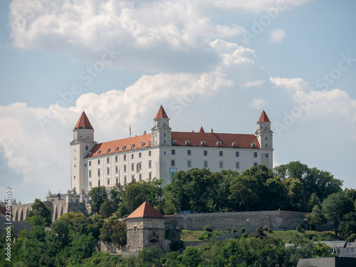 Bratislava, Slovakia. View of Bratislava Castle in a sunny summer day