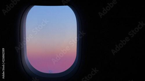 view from the airplane porthole