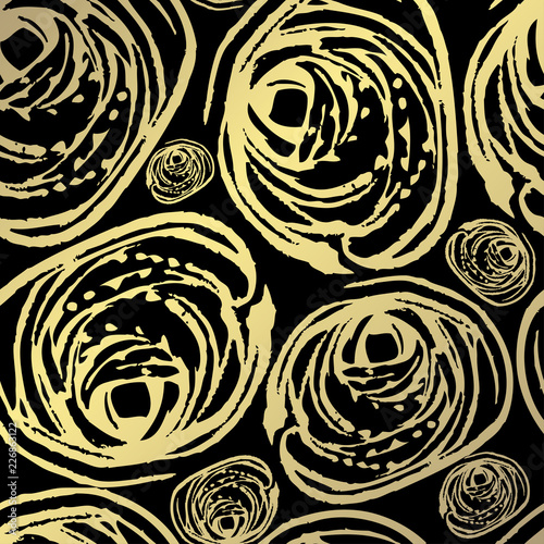 golden floral pattern