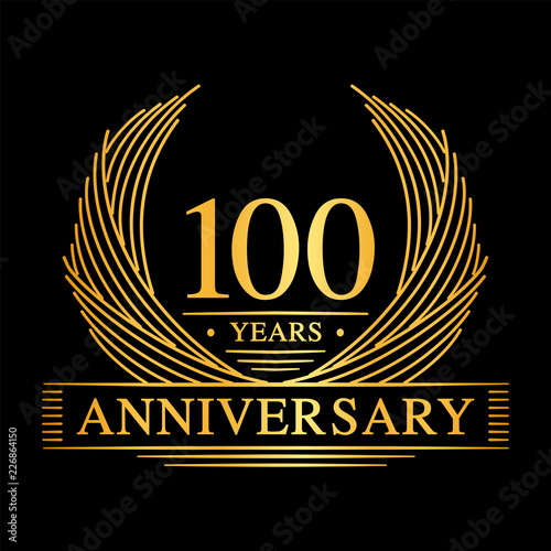 100 years design template. 100th anniversary. Vector and illustration. 

