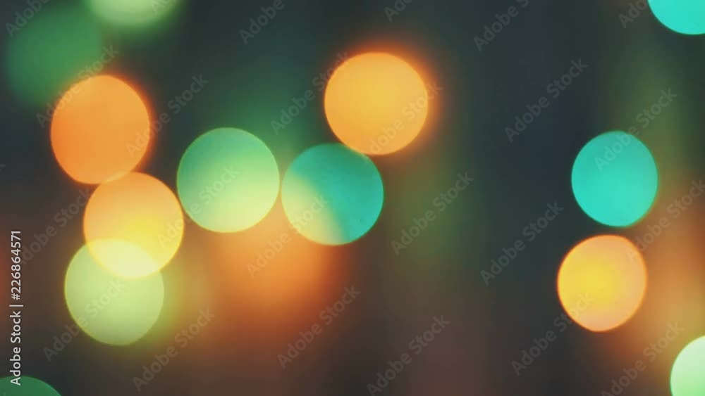 Colorful sparkling bokeh and flashing lights