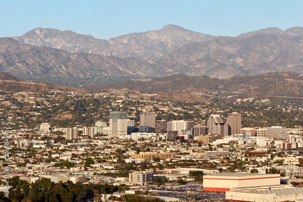 Daytime View of Glendale, Los Angeles from Griffith Park 