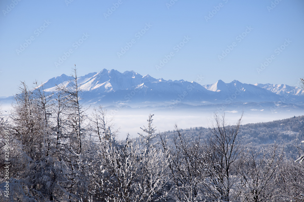 winter mountains up above the clouds winter mountains up above the clouds