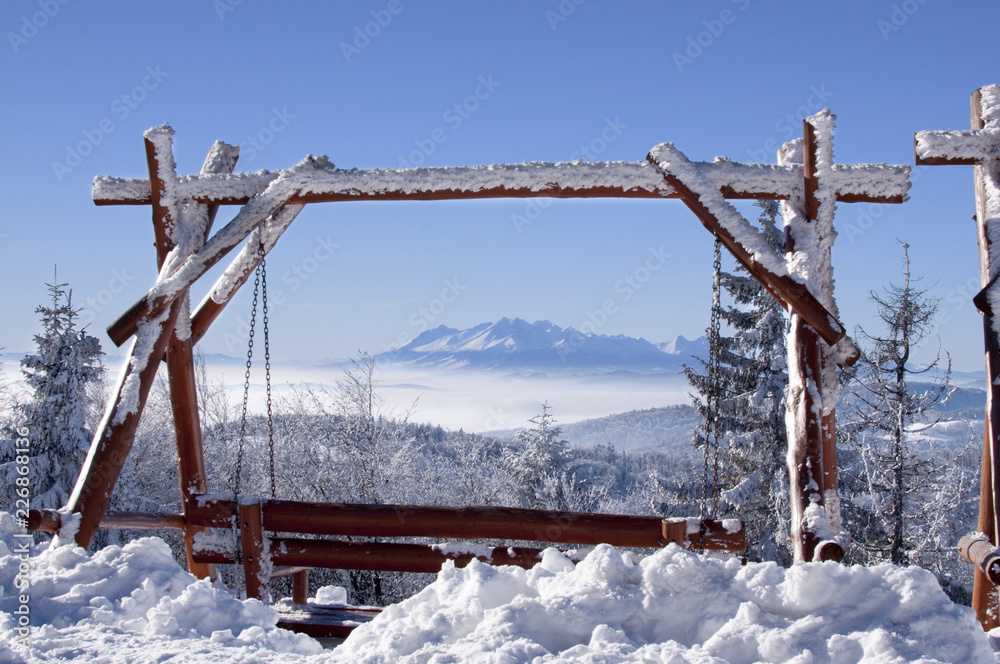 winter mountains up above the clouds winter mountains up above the clouds