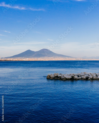 Mount Vesuvius and Gulf of Naples viewed from Naples, Italy